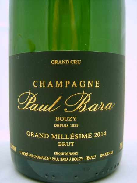 Paul Bara Grand Millesime 2016 Brut, Bouzy Grand Cru, AC Champagne, Schaumwein weiß, trocken, 0,75l